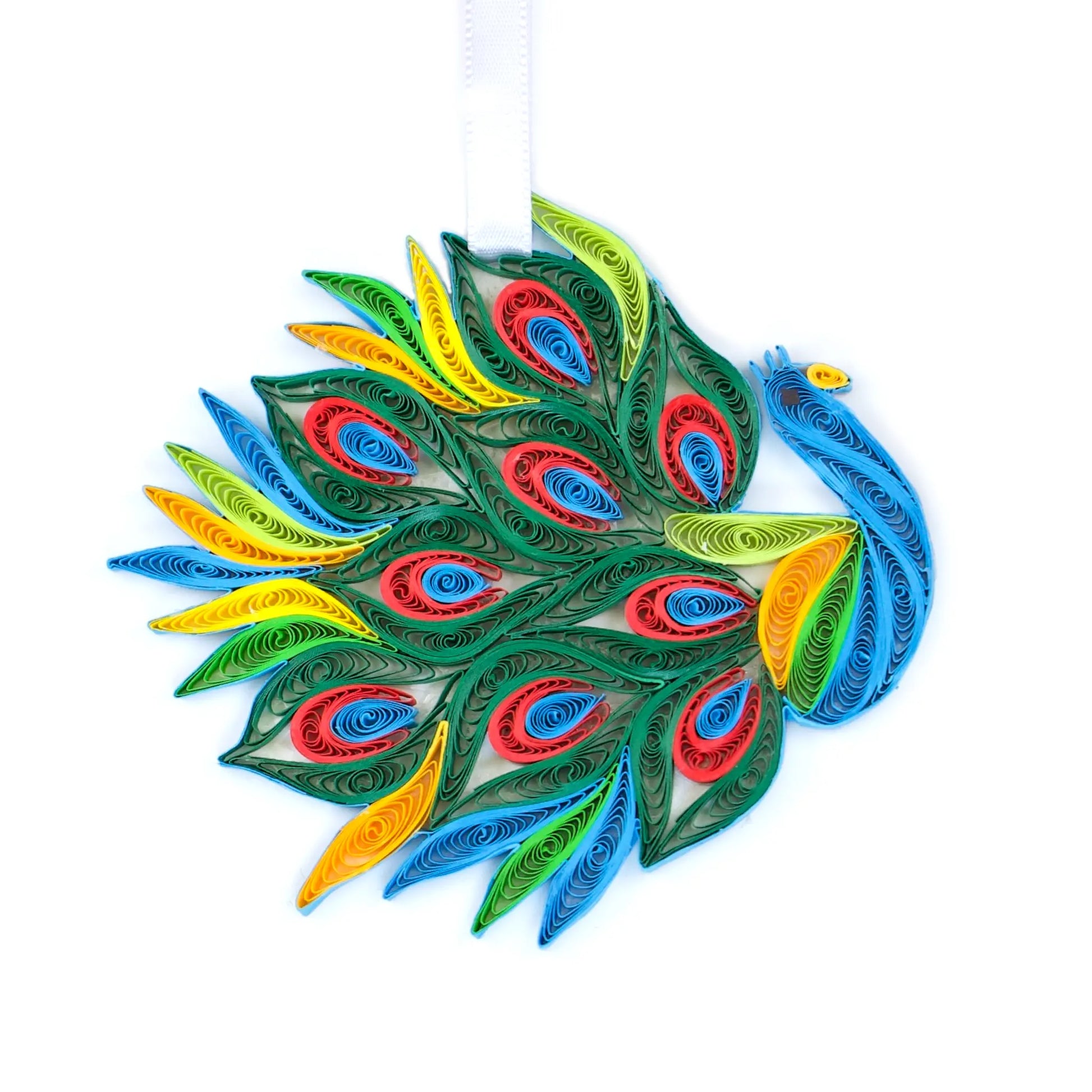 Peacock, Handmade Quilling Paper Ornament