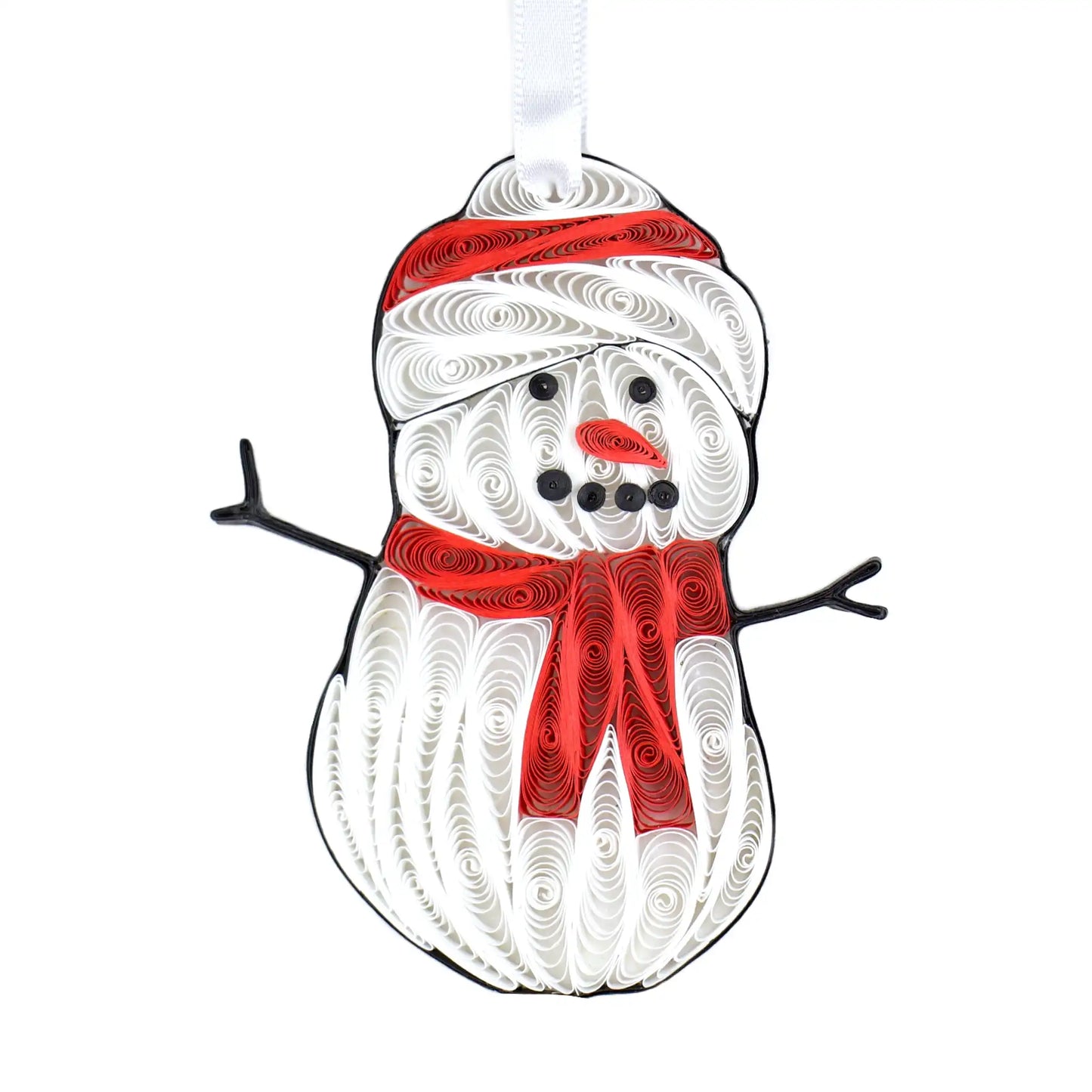 Snowman, Handmade Quilling Paper Ornament