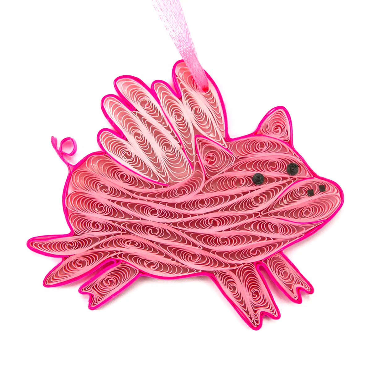 Pig (Flying), Handmade Quilling Paper Ornament