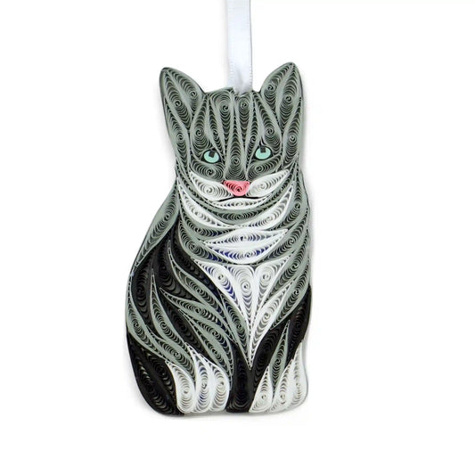 Cat Handmade Paper quilling Ornament