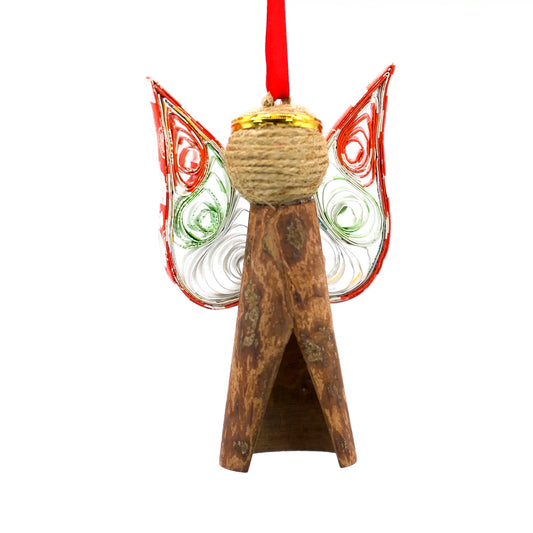 Angel, Handmade Cinnamon and Recycled Paper Ornament