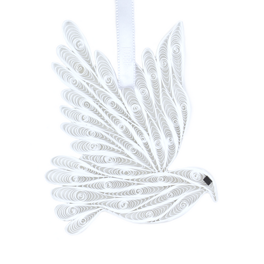 Dove (White), Handmade Quilling Paper Ornament