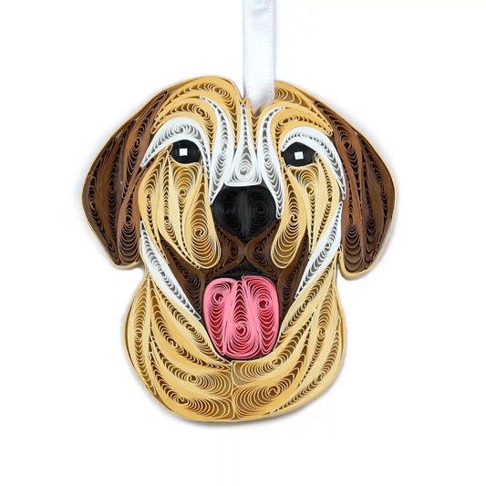 Golden retriever dog ornament