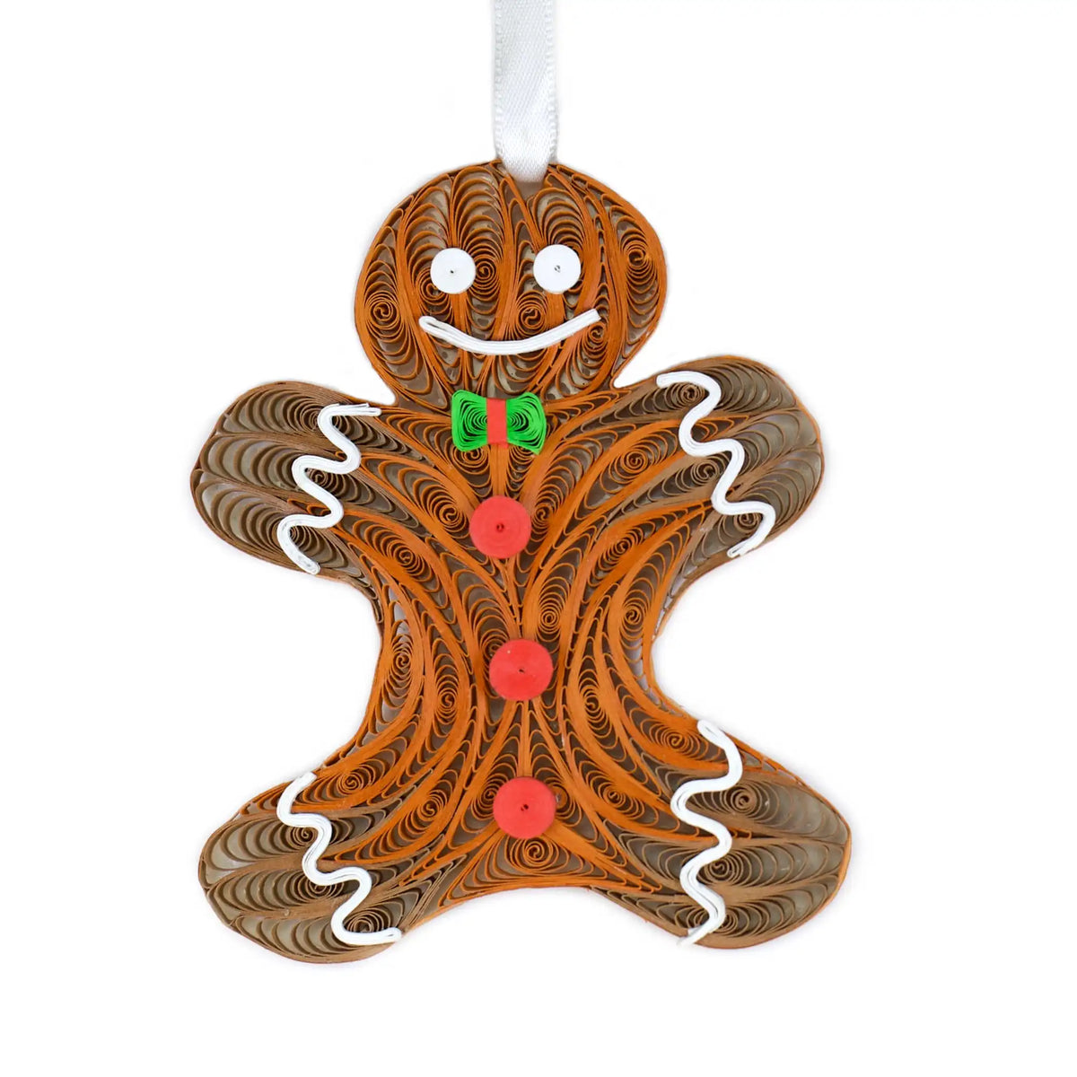 Gingerbread Man, Handmade Quilling Paper Ornament