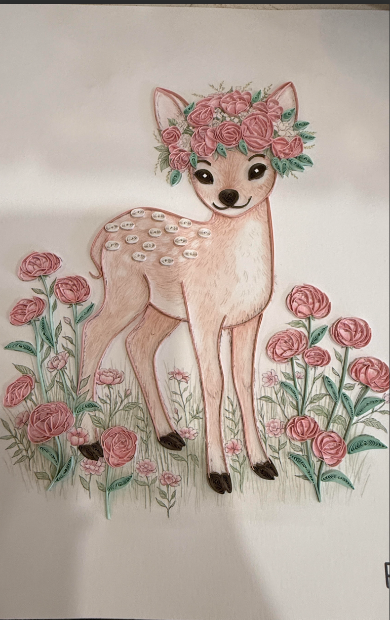 Baby Deer, Handmade Artpiece