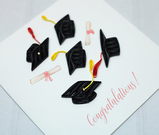 Graduation, Handmade Quilling Greeting Card