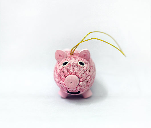 Pig (3D), Handmade Quilling Paper Ornament