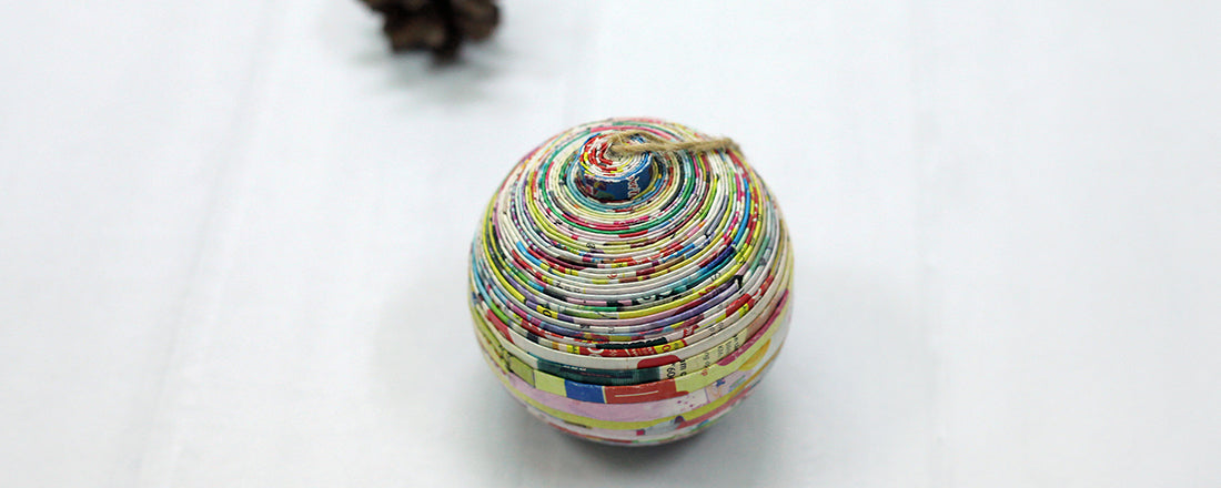 Multicolor Ball (3D), Handmade Recycled Paper Ornament