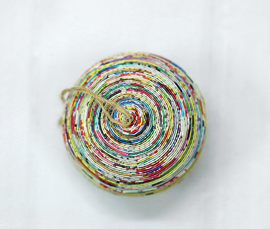 Multicolor Ball (3D), Handmade Recycled Paper Ornament