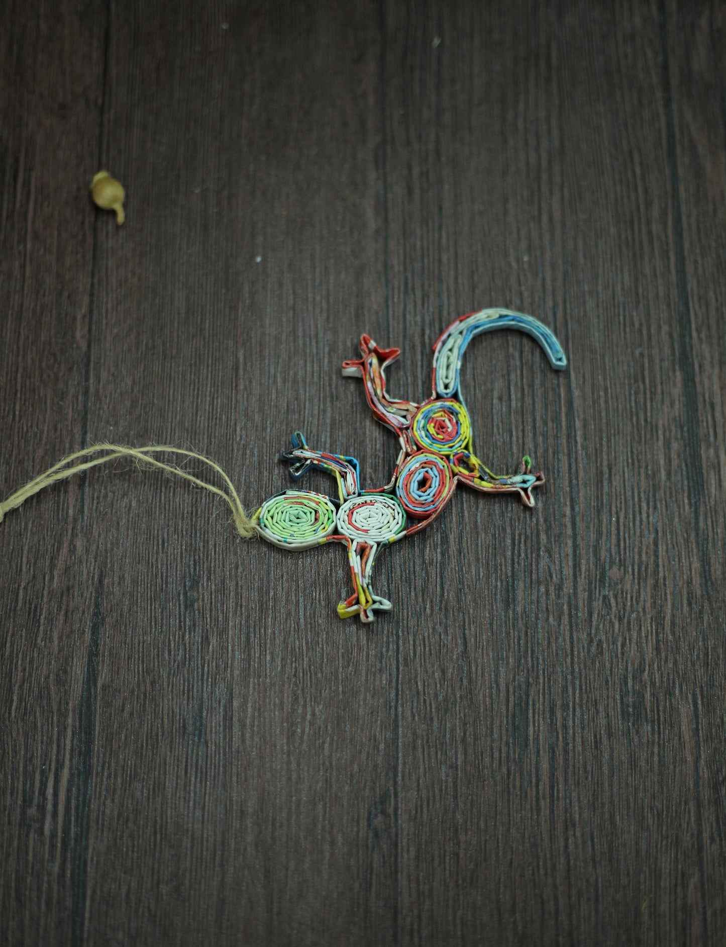 Gecko, Handmade Recycled Paper Ornament