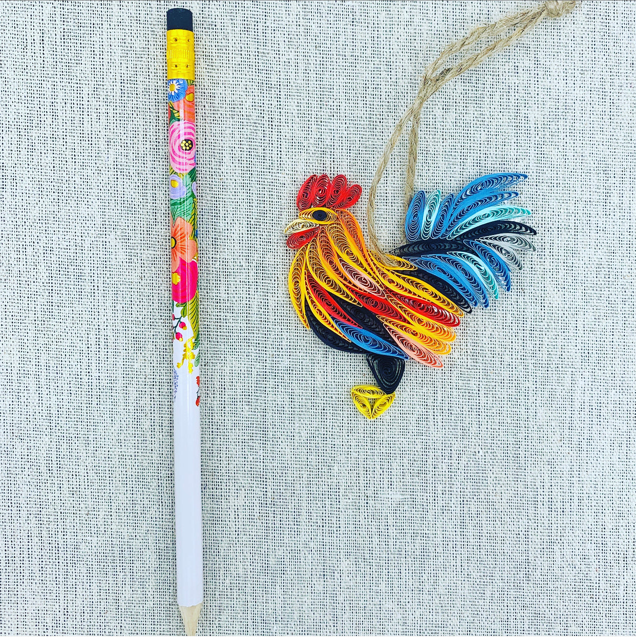 Rooster, Handmade Quilling Paper Ornament