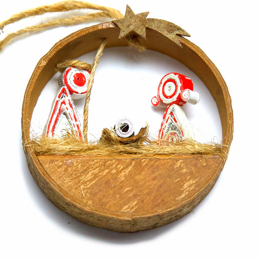 Nativity (Round), Handmade Cinnamon Ornament