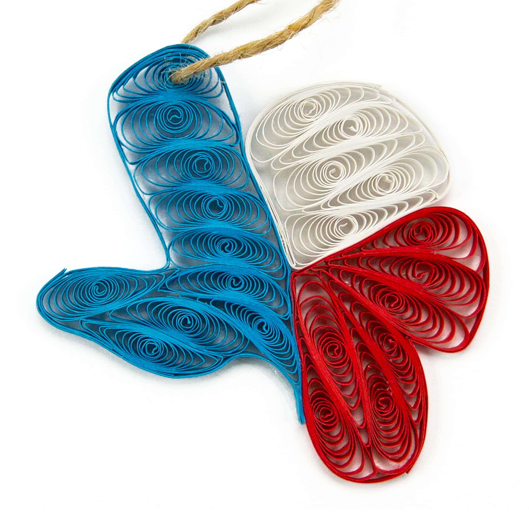 Texas Shape, Handmade Quilling Paper Ornament