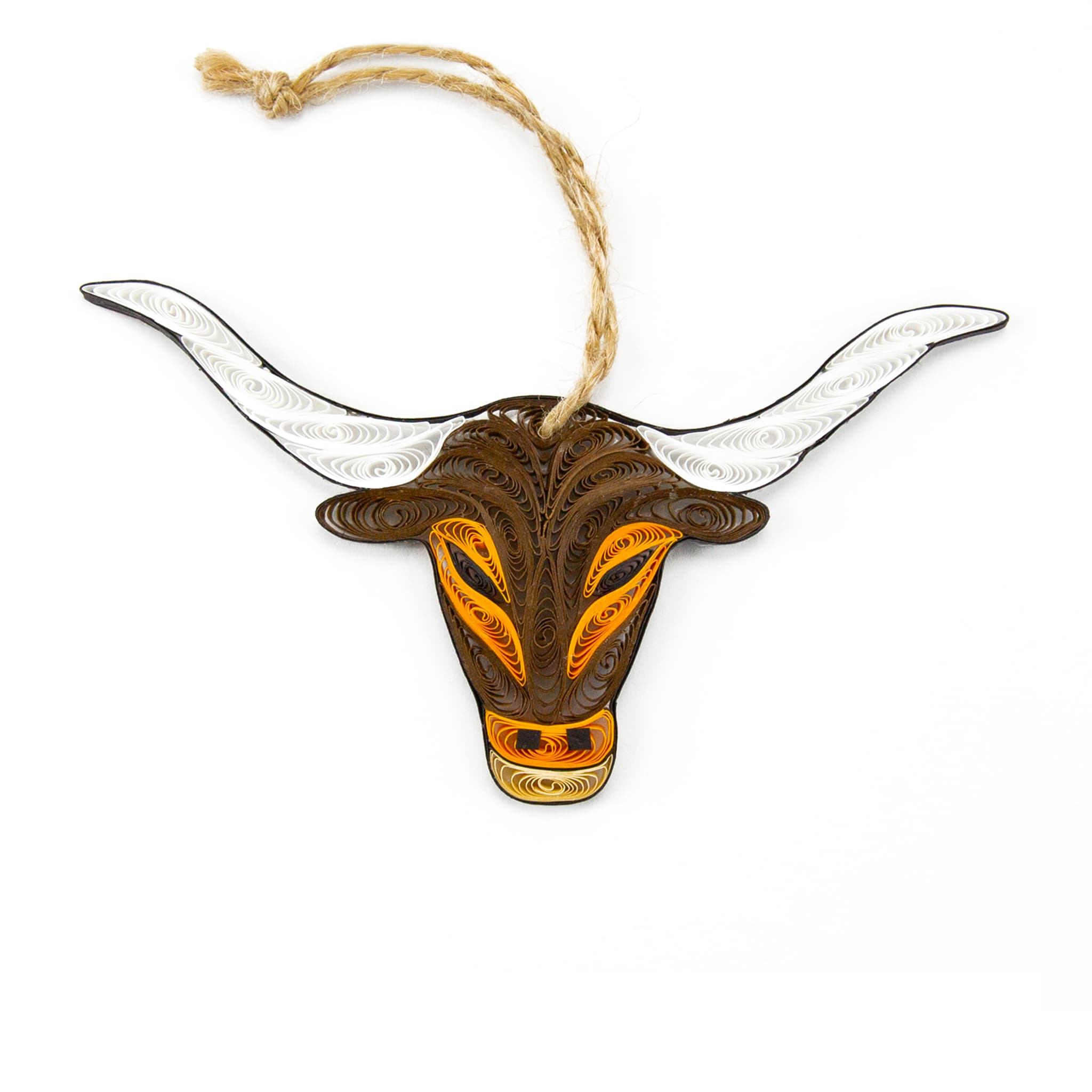 Longhorn, Handmade Paper Quilling Ornament