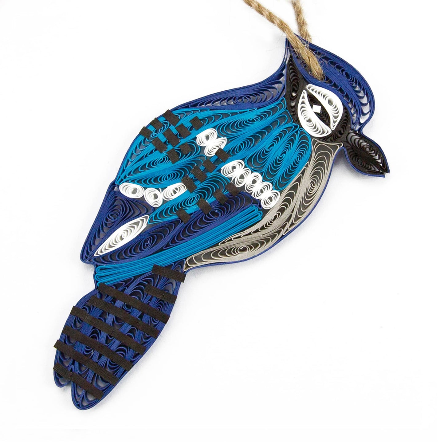 Blue Jay (Perched), Handmade Paper Ornament