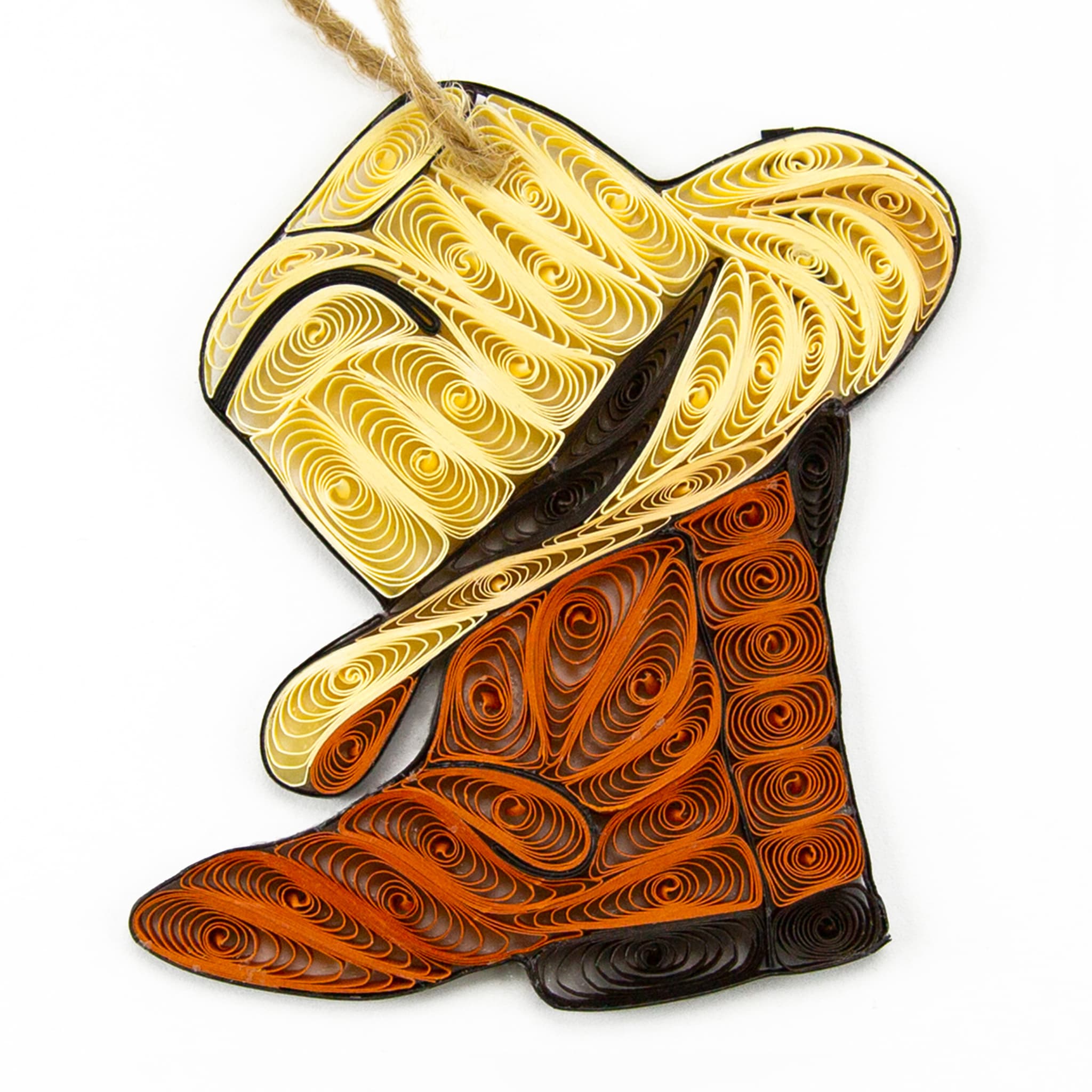 Boot And Hat, Handmade Quilling Paper Ornament