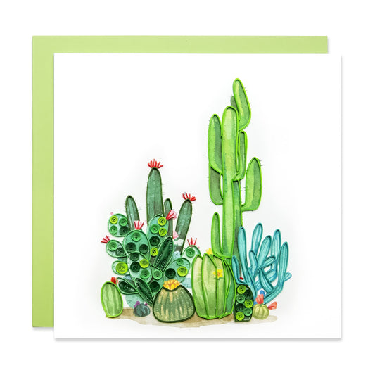 Cactus, Handmade Quilling Greeting Card