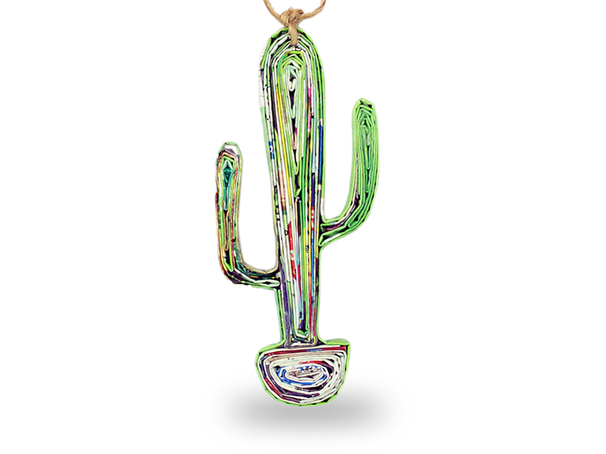 Cactus, Handmade Recycled Quilling Paper Ornament