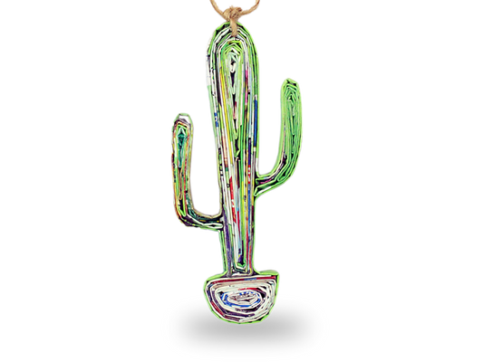 Cactus, Handmade Recycled Quilling Paper Ornament