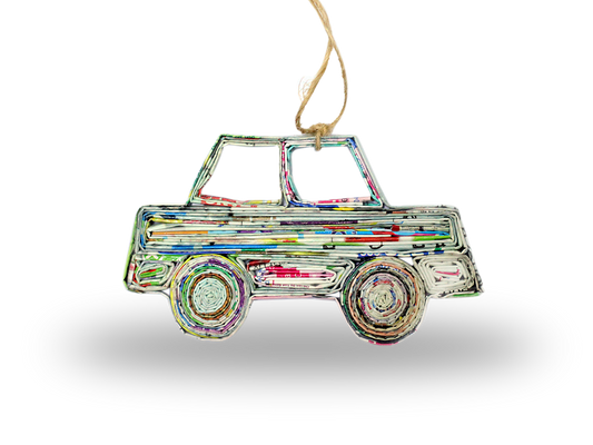 Car, Handmade Recycled Quilling Paper Ornament
