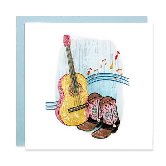 Country Theme, Handmade Quilling Greeting Card