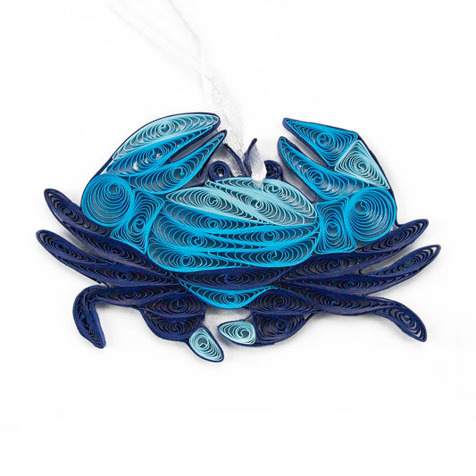 Blue Crab, Handmade Paper Quilling Ornament