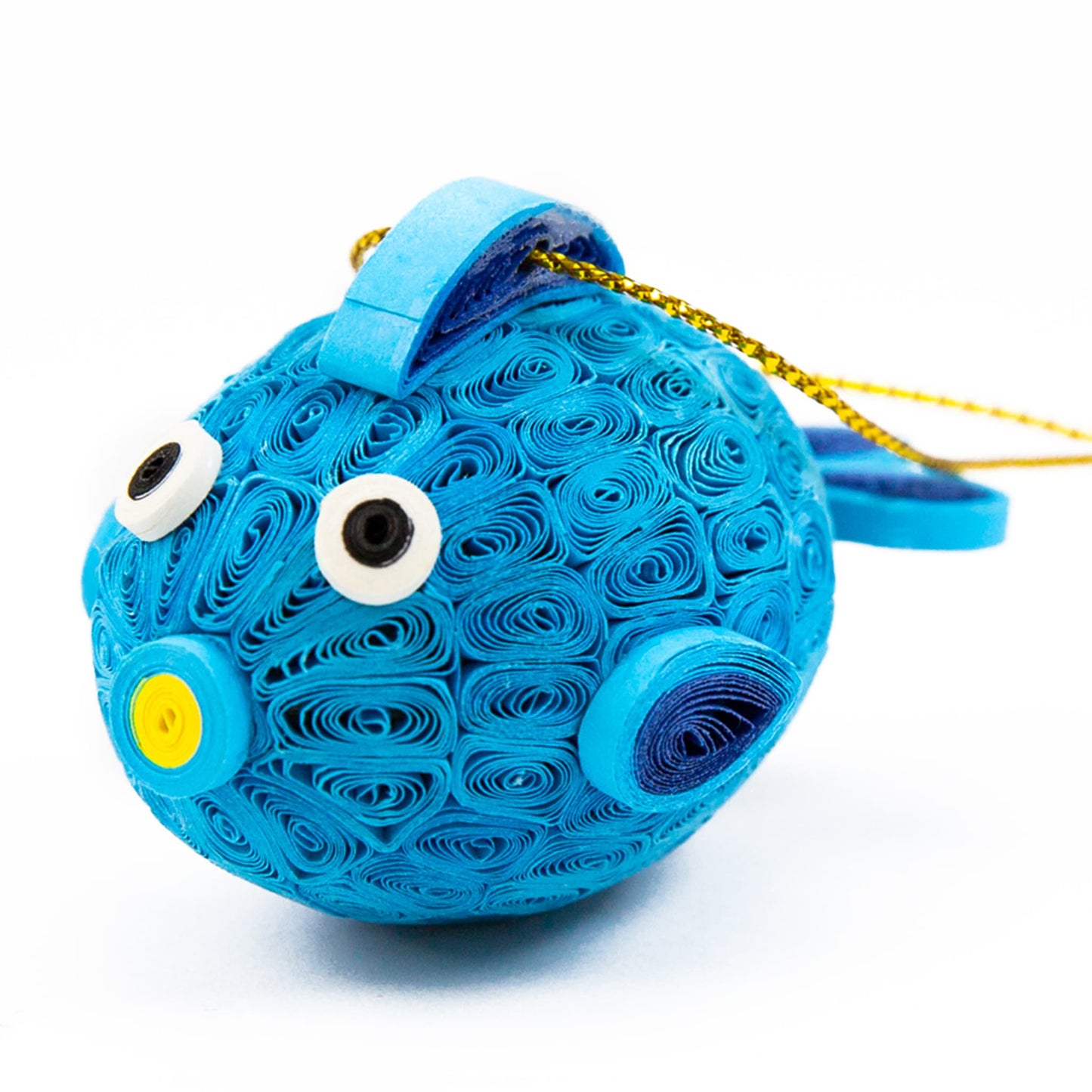 Fish (3D, Blue), Handmade Quilling Paper Ornament
