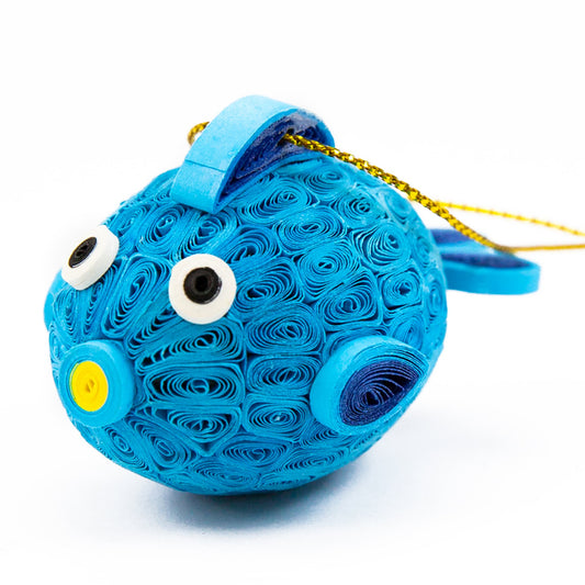 Fish (3D, Blue), Handmade Quilling Paper Ornament