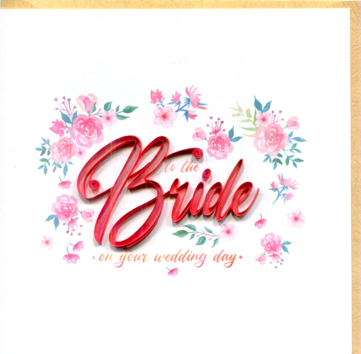 Floral Bride, Handmade Quilling Greeting Card
