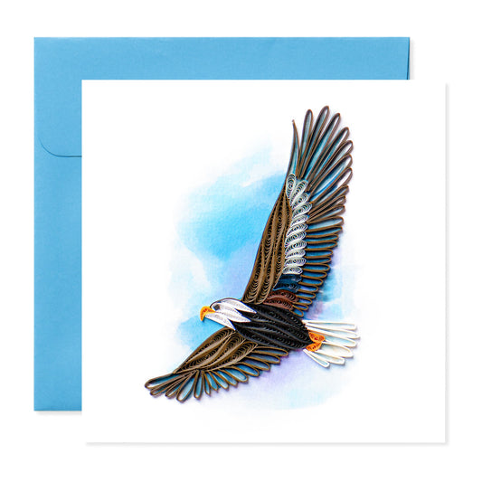 Flying Eagle, Handmade Quilling Greeting Card
