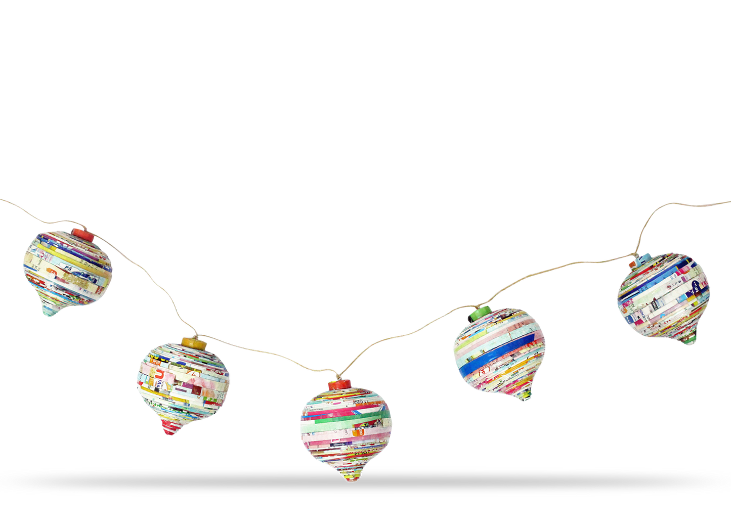 Garland of 5 bubbles in multi colors