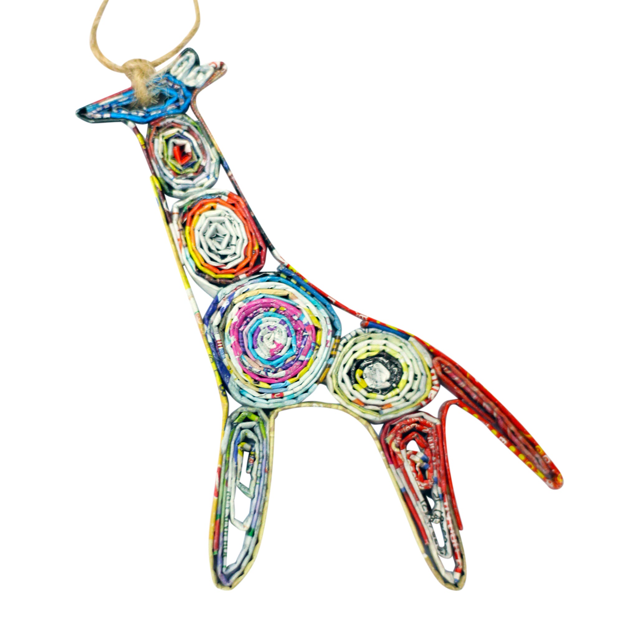 Giraffe, Handmade Recycled Quilling Paper Ornament