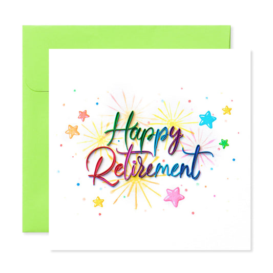 Happy Retirement, Handmade Quilling Paper Greeting Card