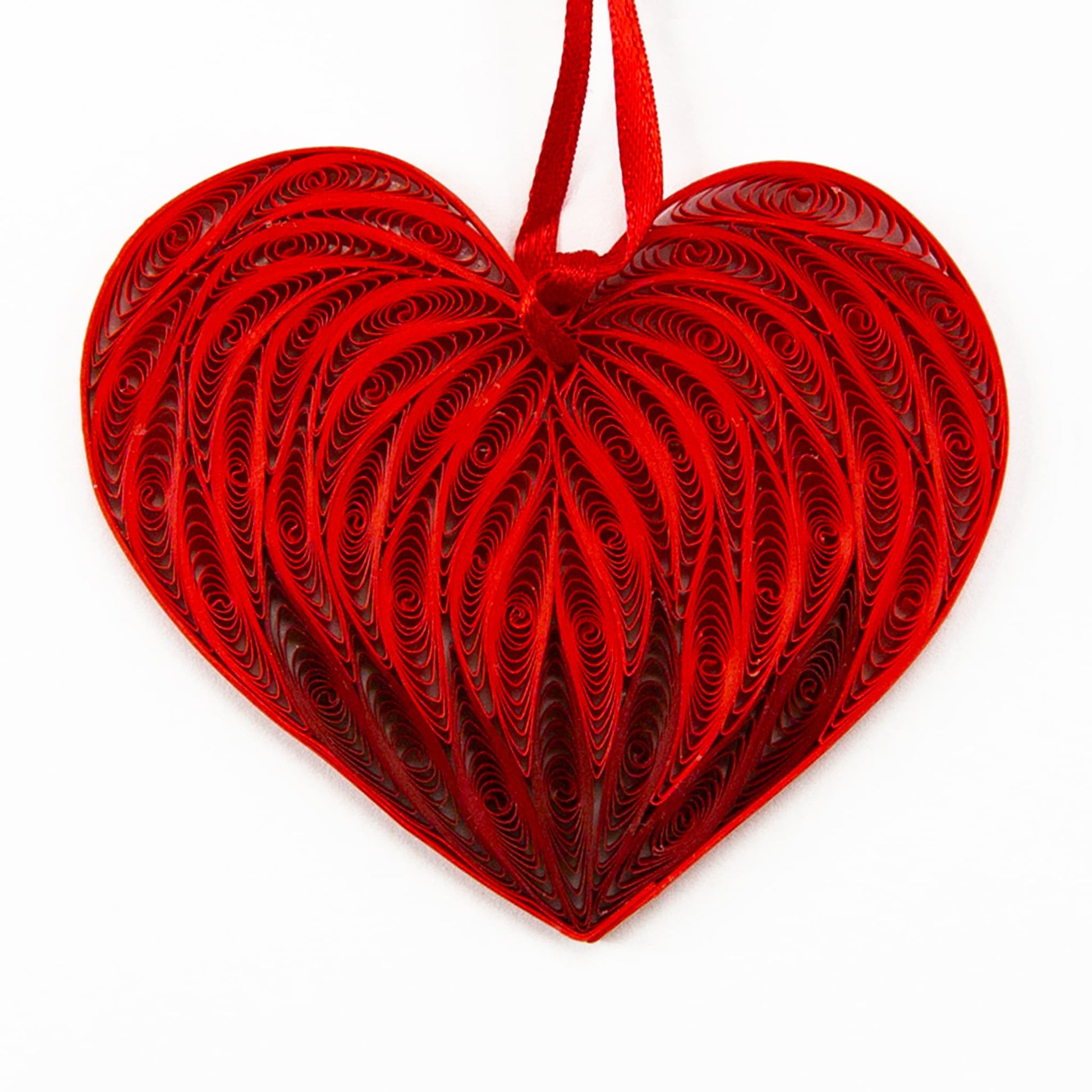 Heart (Red), Handmade Paper Ornament