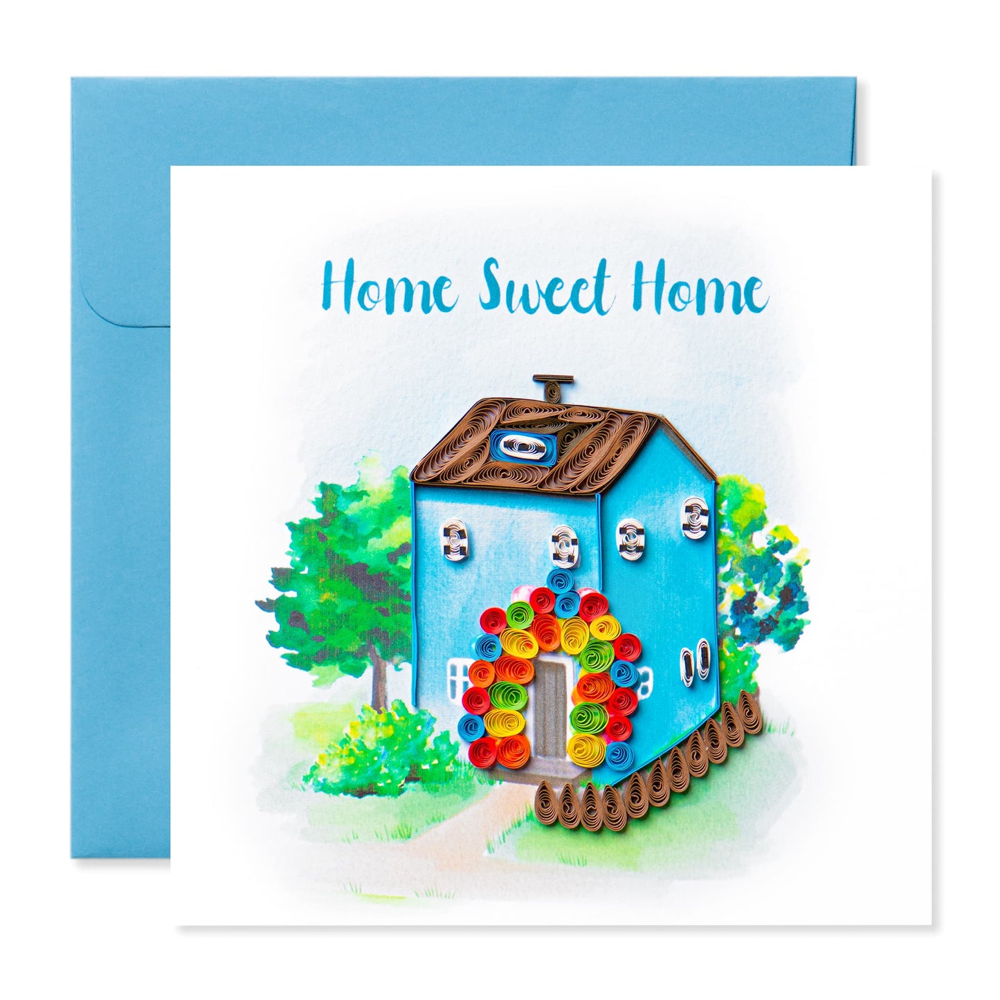 Home Sweet Home, Handmade Quilling Greeting Card
