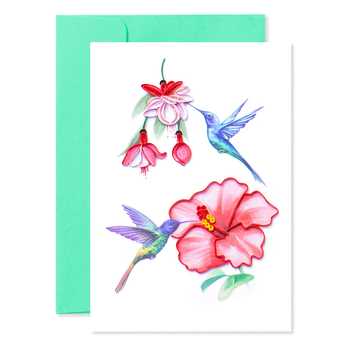 Hummingbird, Handmade Quilling Greeting Card