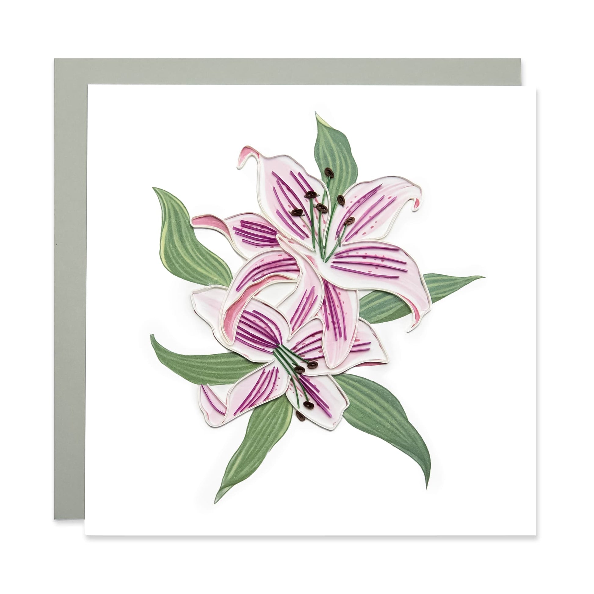 Lily, Handmade Quilling Paper Greeting Card