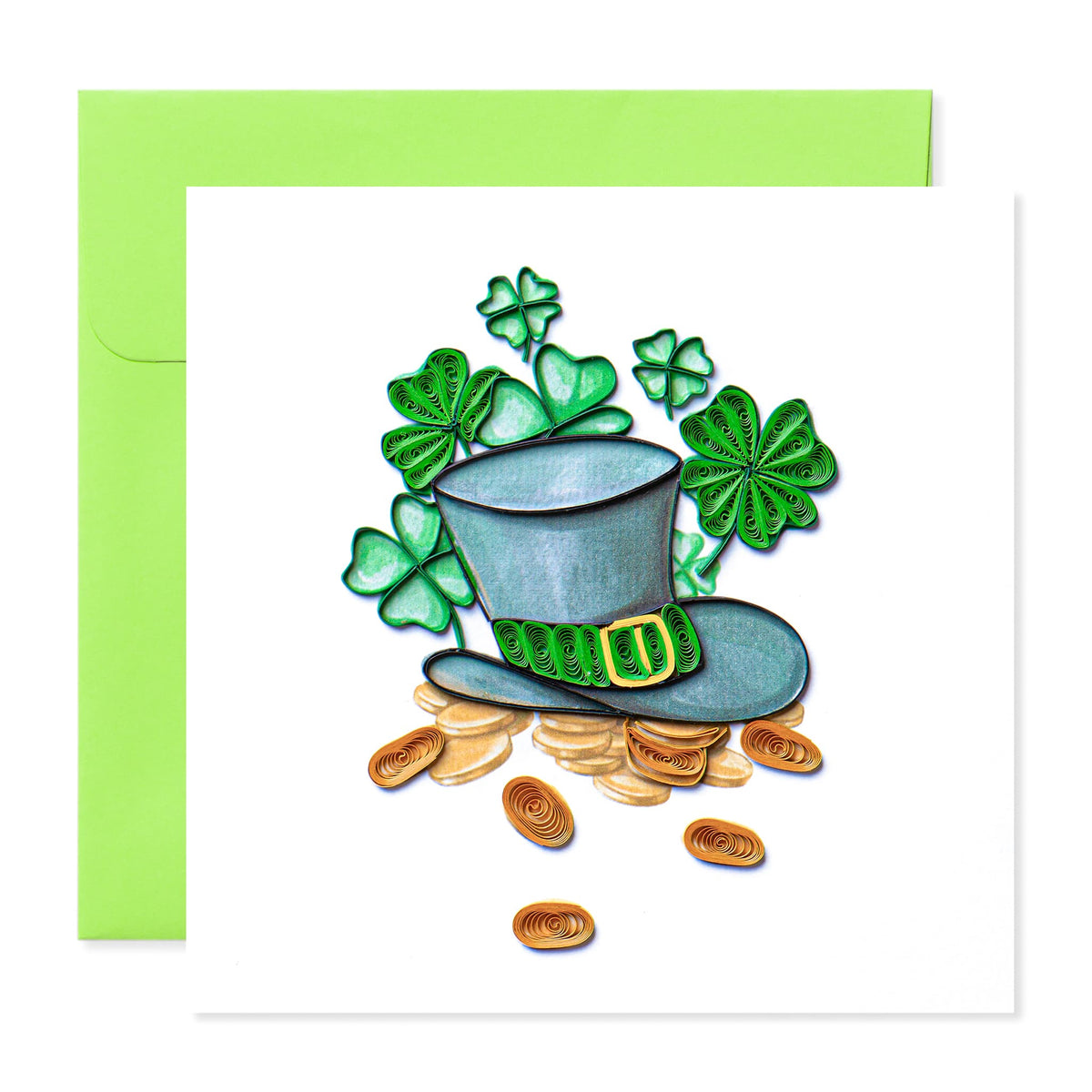 Luck of the Irish, Handmade Quilling Paper Greeting Card