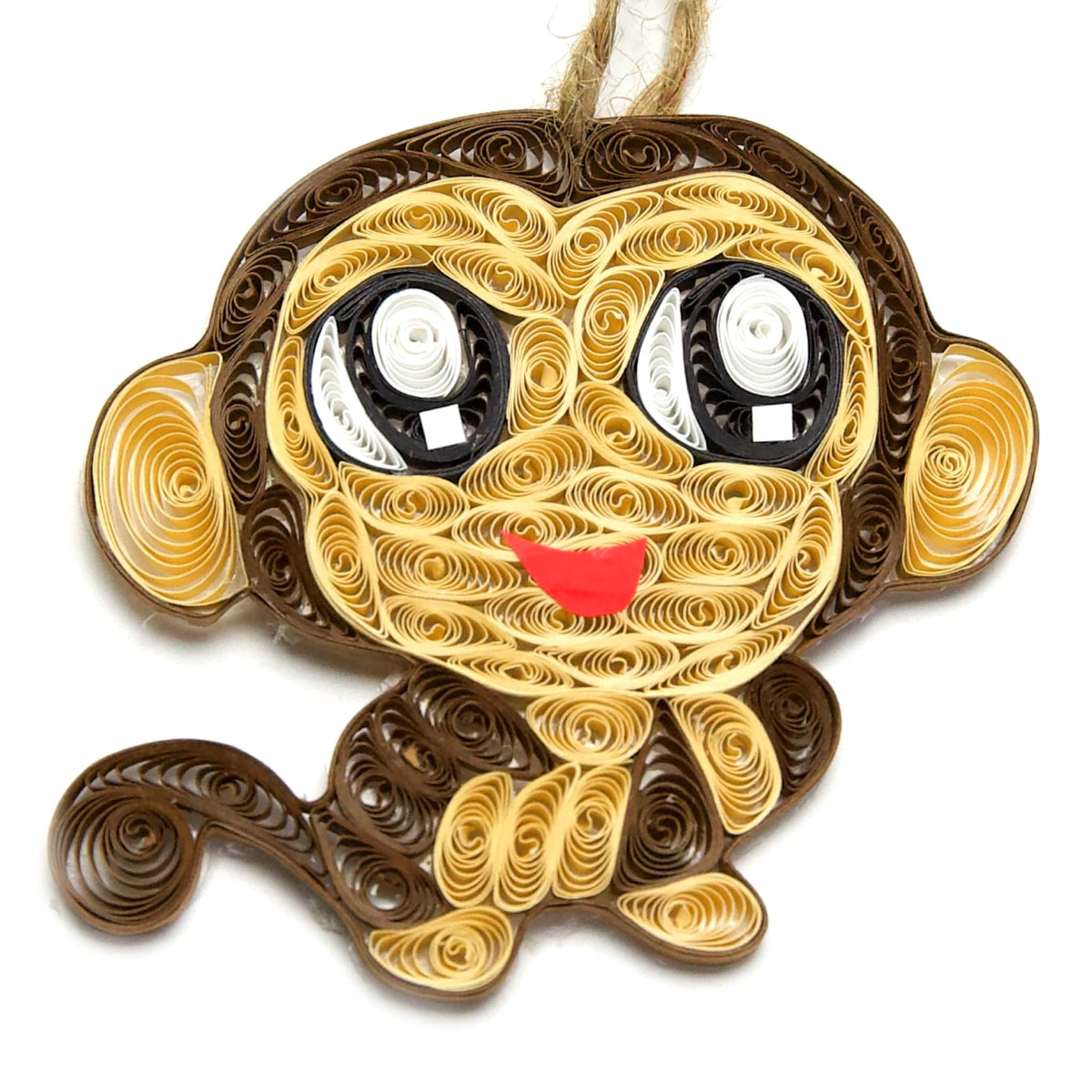 Monkey, Handmade Paper Quilling Ornament