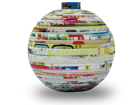 Multicolor Ball (3D), Handmade Recycled Paper Quilling Ornament