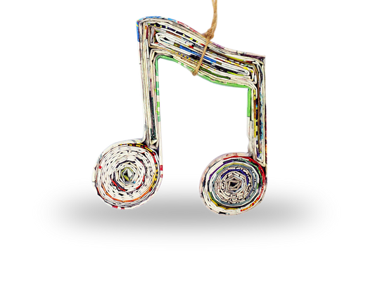 Music Note (Double), Handmade Recycled Paper Quilling Ornament