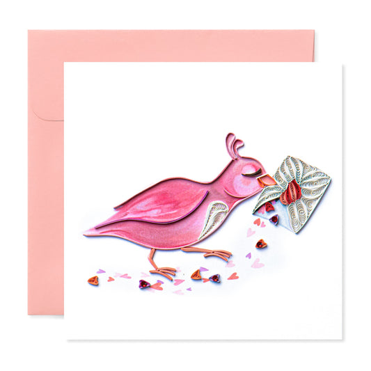 Partridge, Handmade Quilling Paper Greeting Card