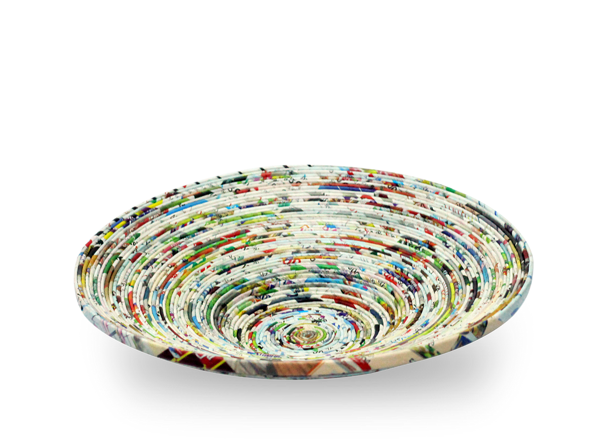Plate, Handmade Recycled Quilling Paper Decor