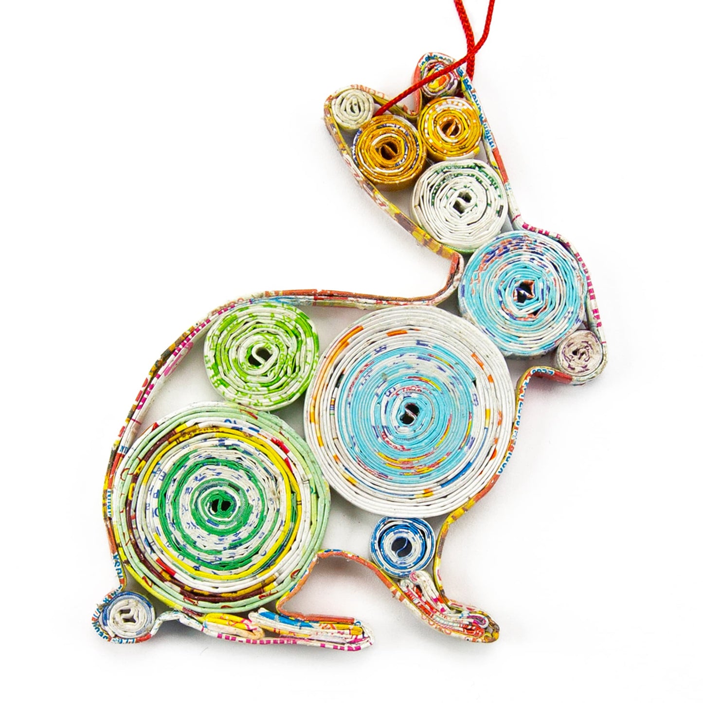 Rabbit, Premium Handmade Recycled Paper Ornament