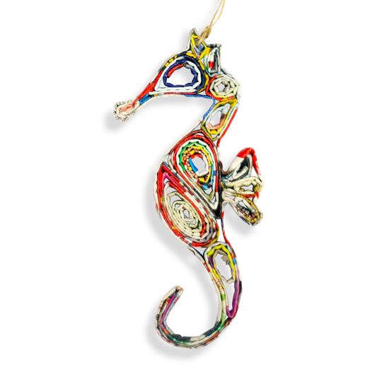 Seahorse, Handmade Recycled Quilling Paper Ornament