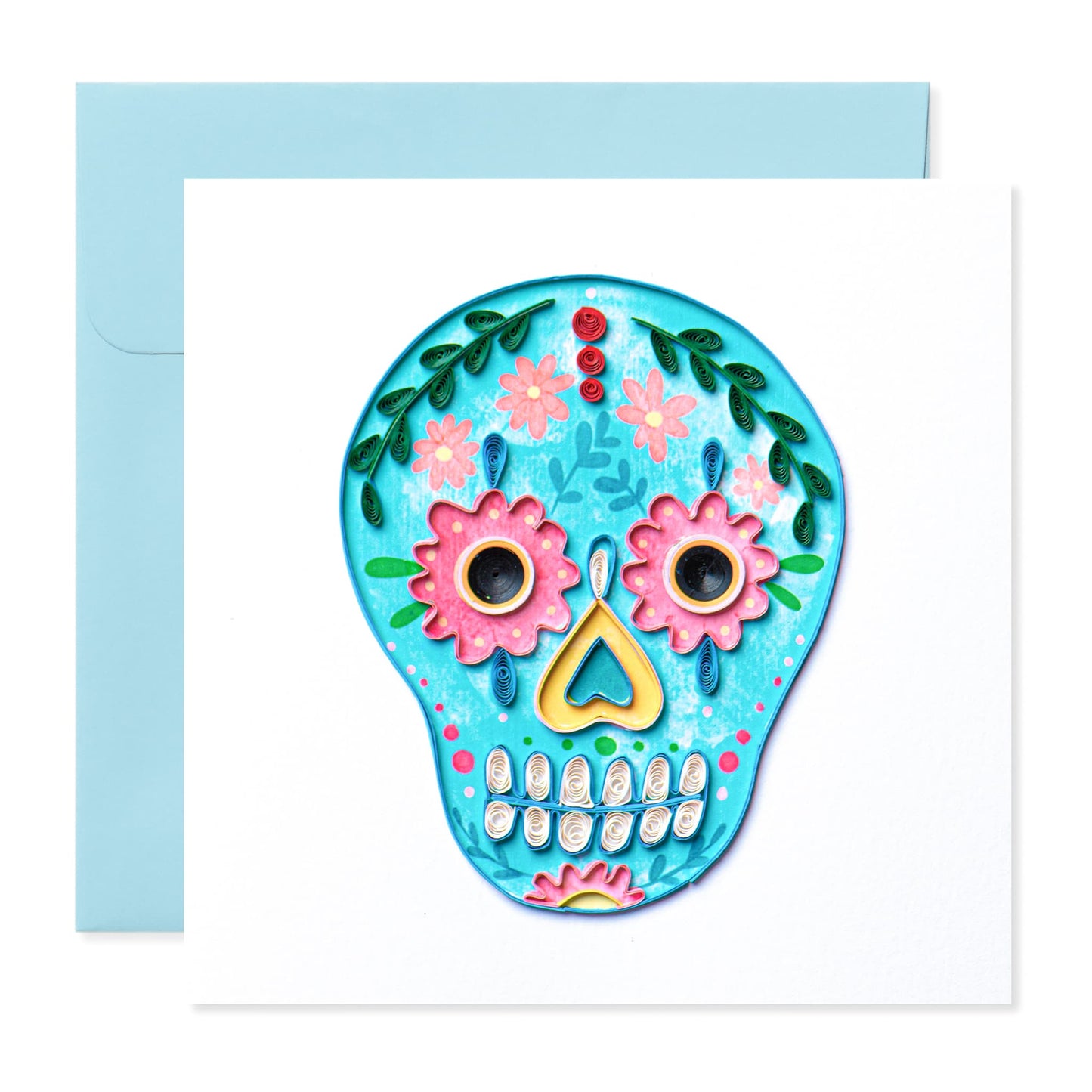 Sugar Skull (2), Handmade Quilling Greeting Card