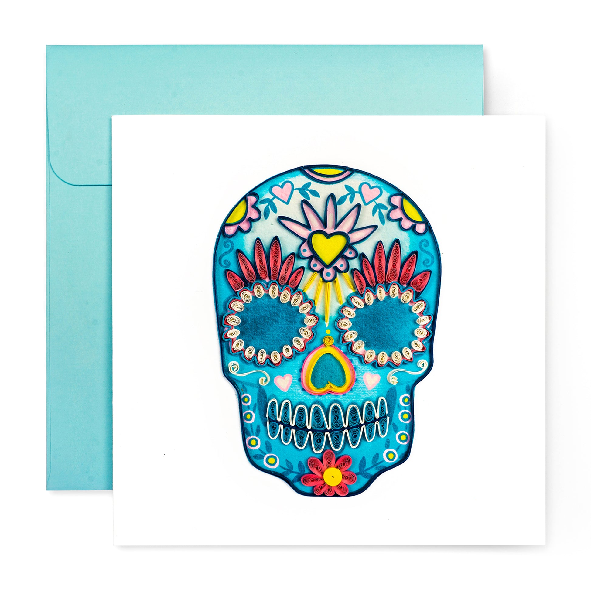 Sugar Skull (1), Handmade Quilling Greeting Card