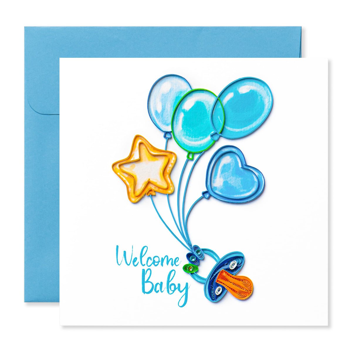 Welcome baby boy card
