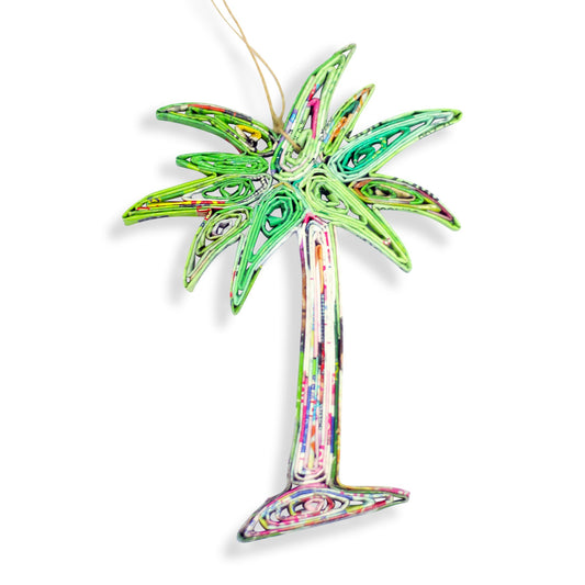 Palm Tree, Handmade Recycled Quilling Paper Ornament