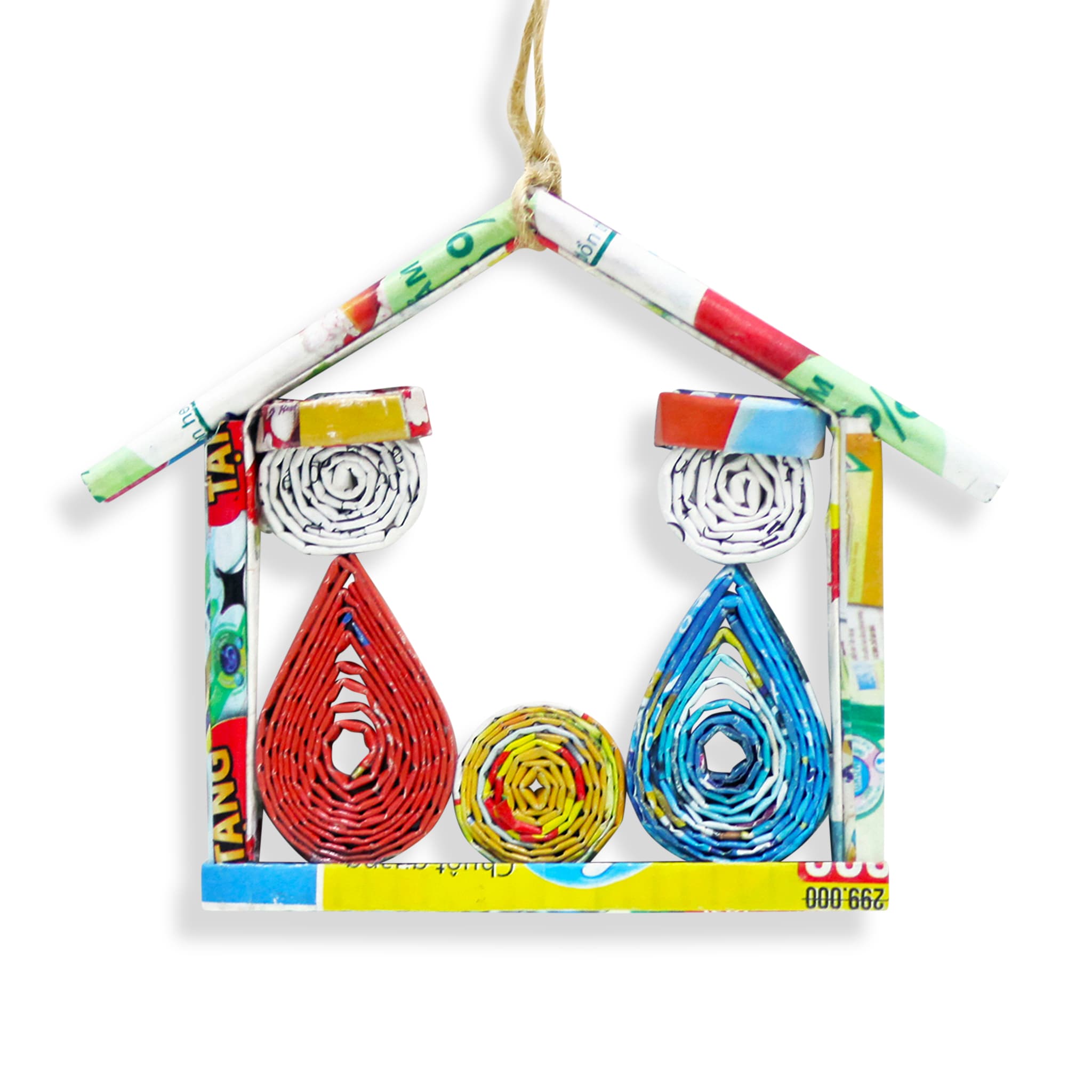 Nativity (Square), Handmade Recycled Paper Quilling Ornament